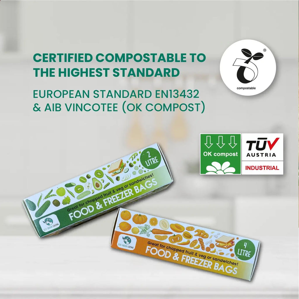 6 Litre Certified Compostable Food & Freezer Bags (20 Bags)