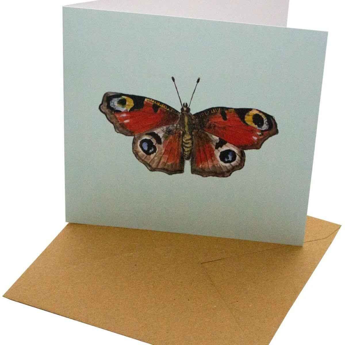 Eco-Friendly Greetings Cards - Peacock Butterfly