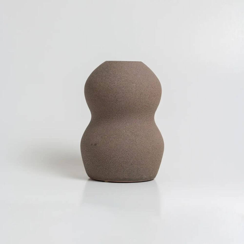 Palus Glazed Brown Vase - Handmade - Ceramic