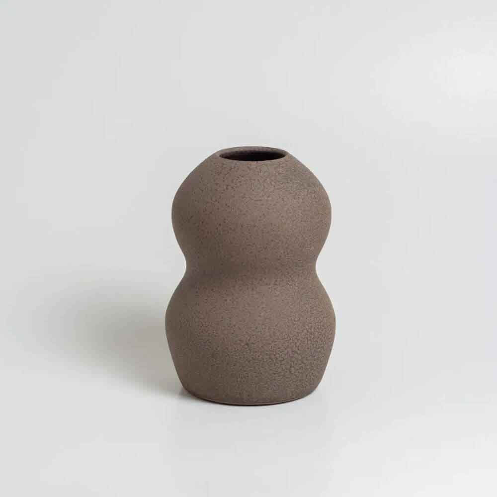 Palus Glazed Brown Vase - Handmade - Ceramic