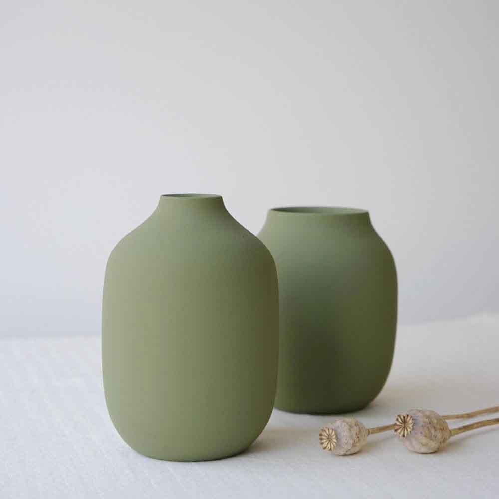 Olive Green Vase