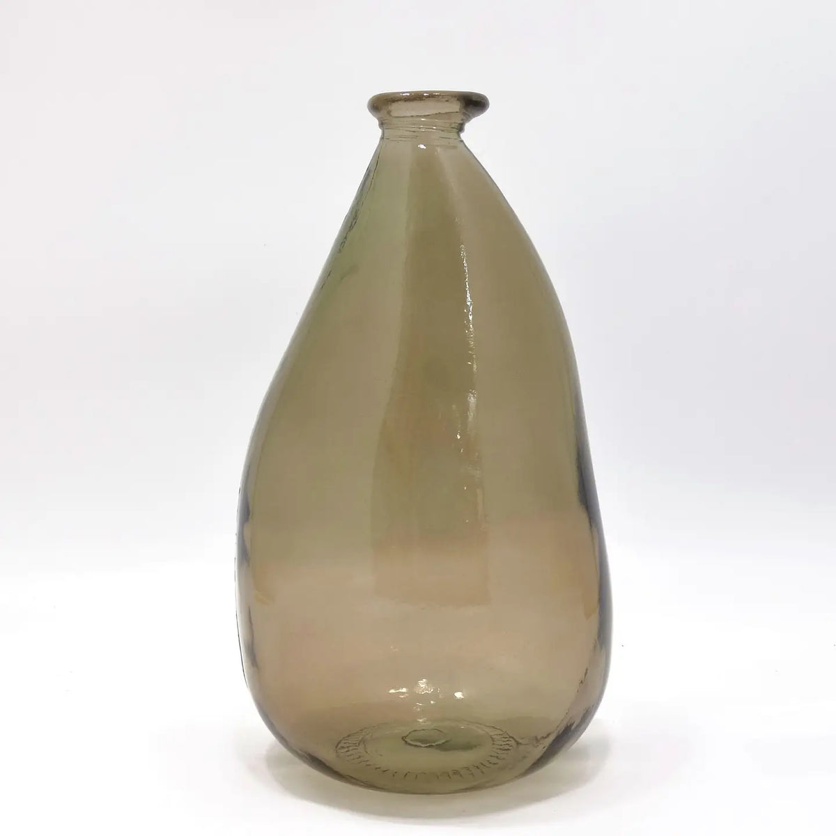 Simplicity Blown Recycled Glass Vase - Brown