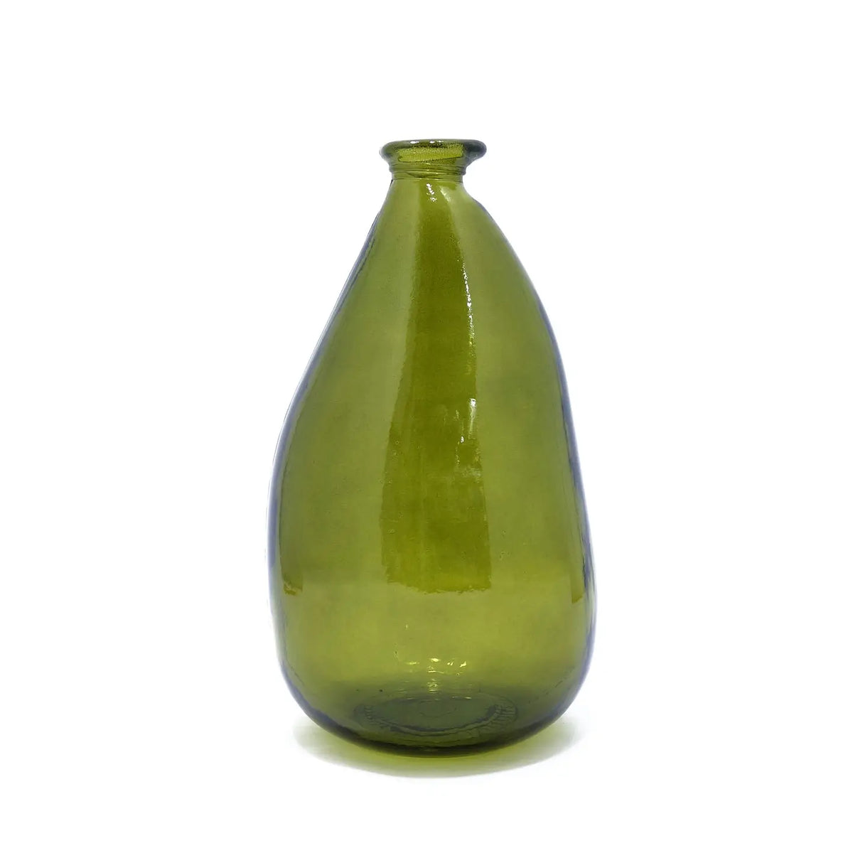 Simplicity Blown Recycled Glass Vase - Green