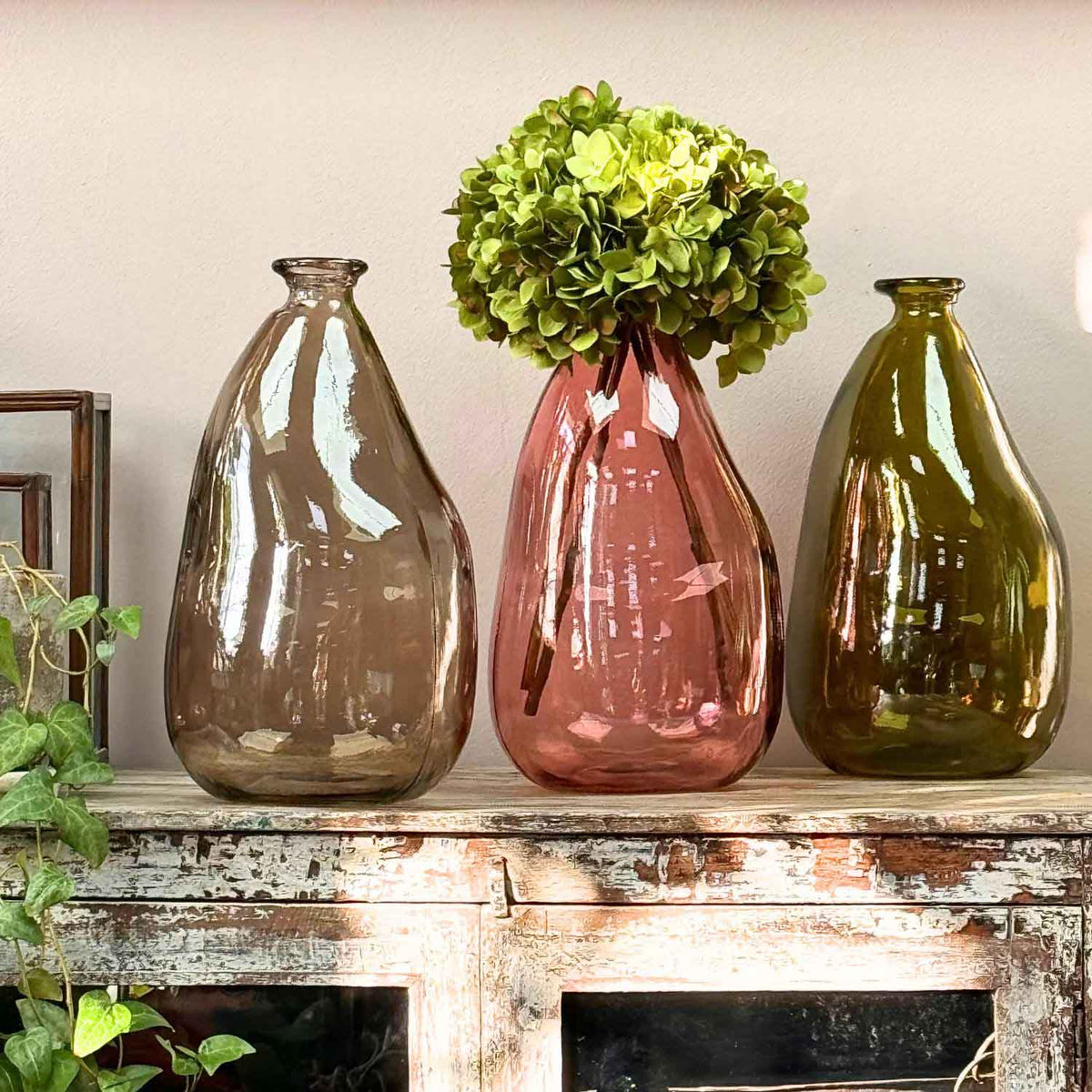 Simplicity Blown Recycled Glass Vase