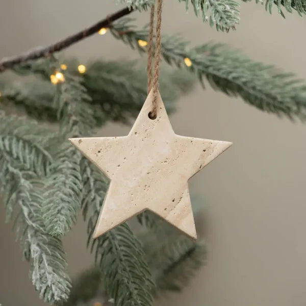 Travertine Hanging Star Decoration