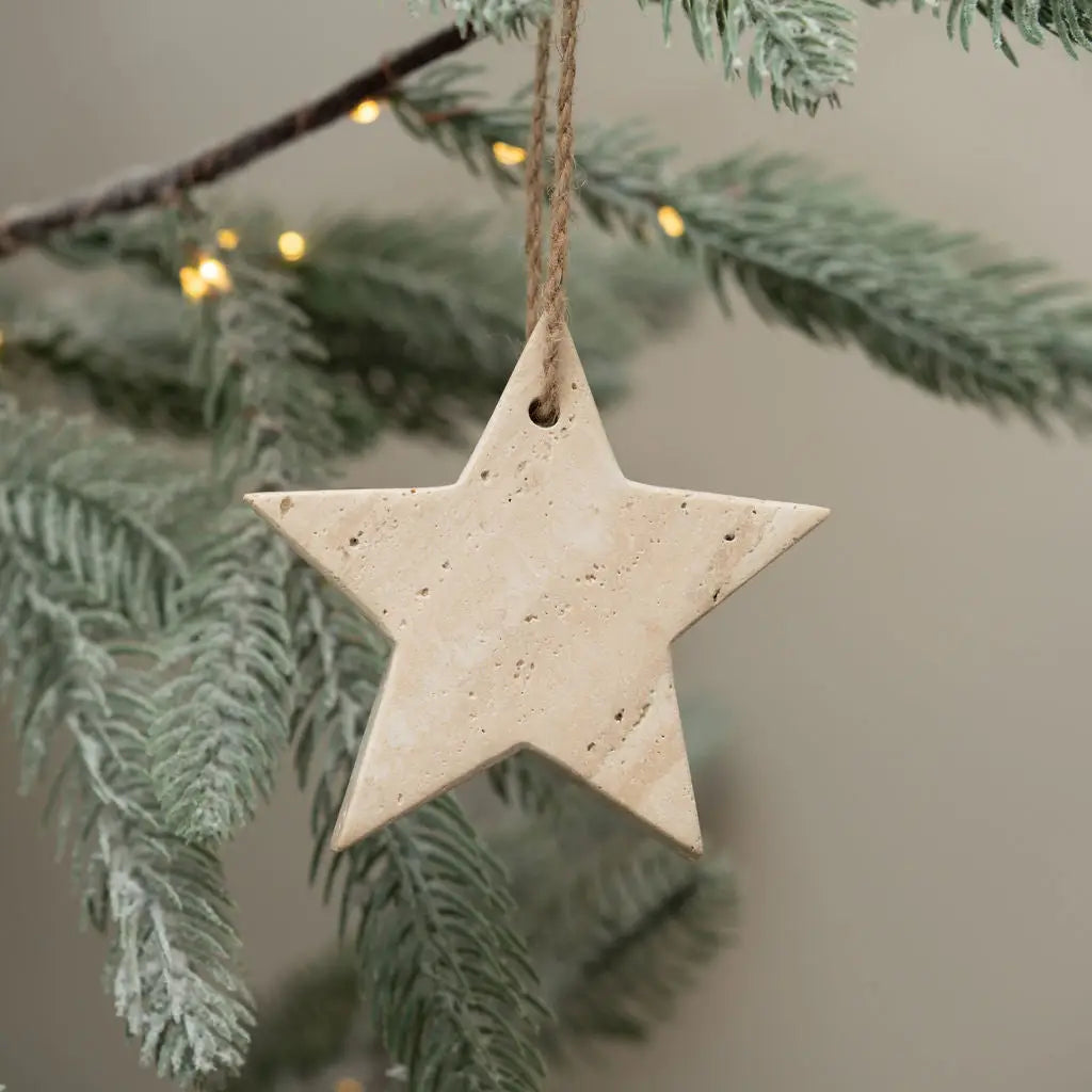 Travertine Hanging Star Decoration