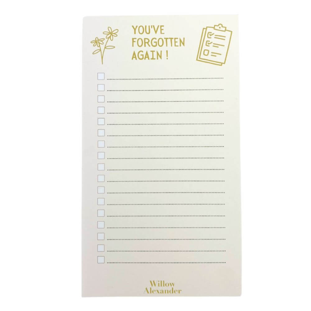 100% Recycled Paper Reminder List