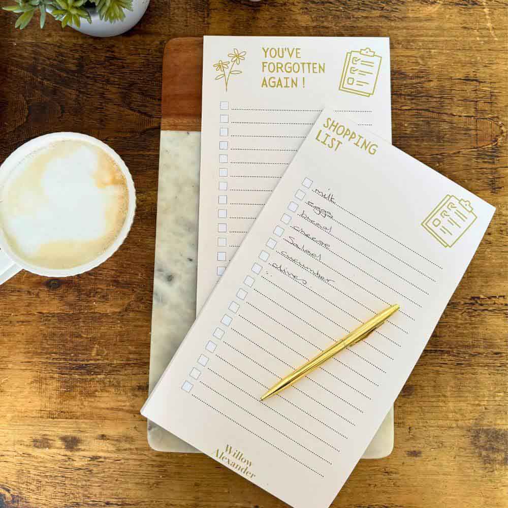100% Recycled Paper Reminder List