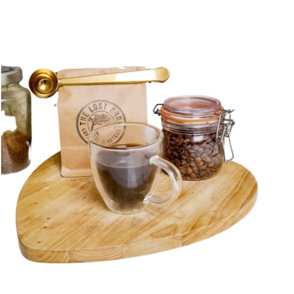 Gold Coffee Scoop With Clip