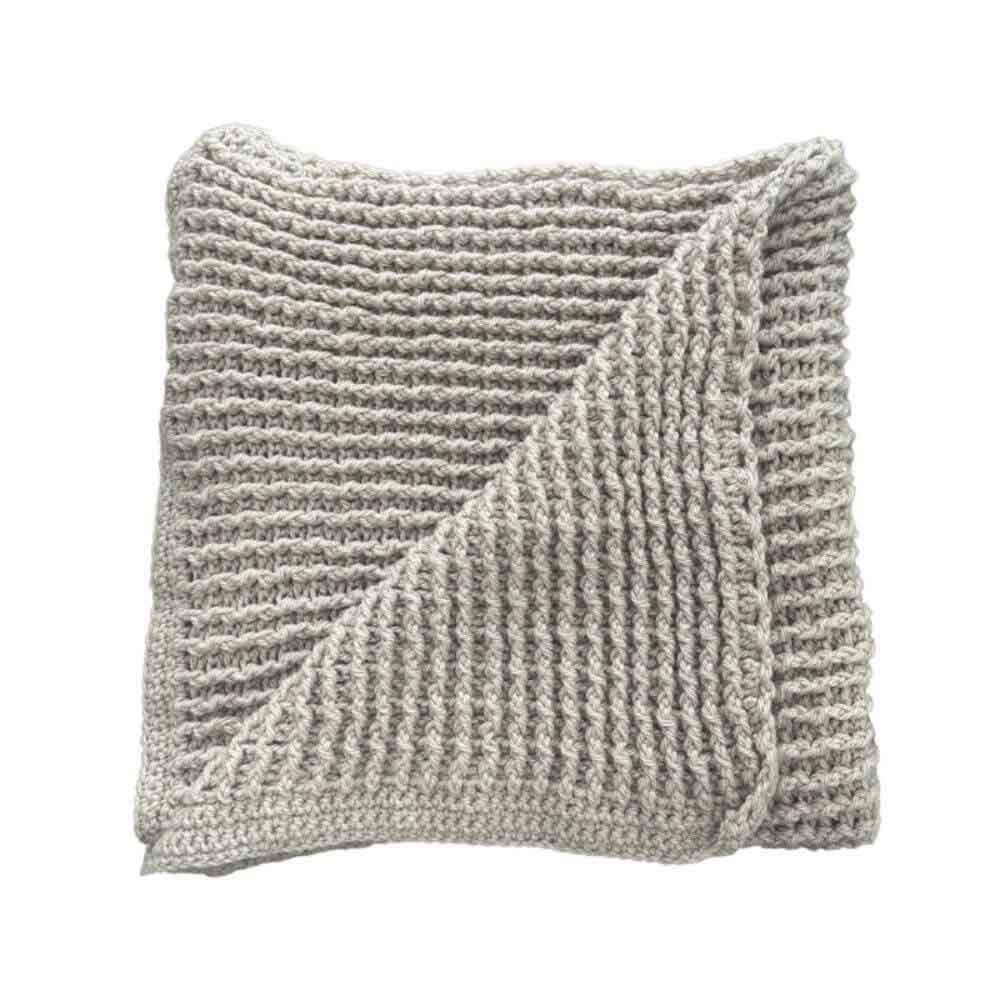 Handmade Oat Chunky Knit Throw