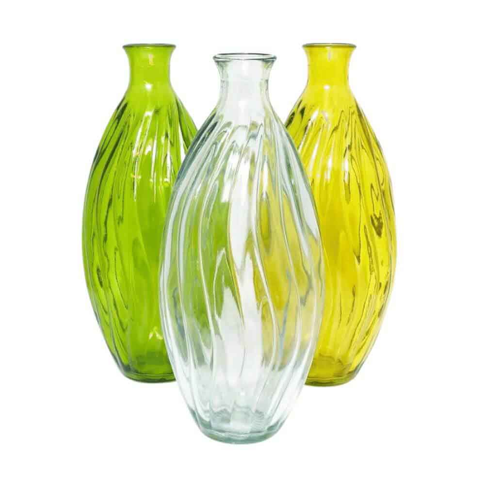 Recycled Glass Spiral Vase