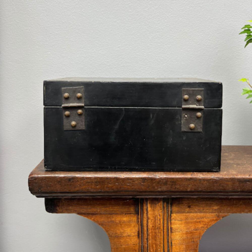 Gold Painted Vintage Chinese Hardwood Case