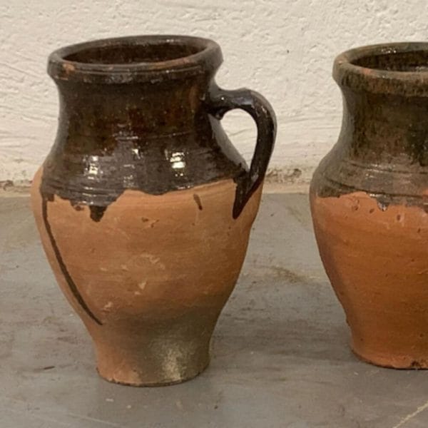 Vintage Glazed Turkish Olive Pot