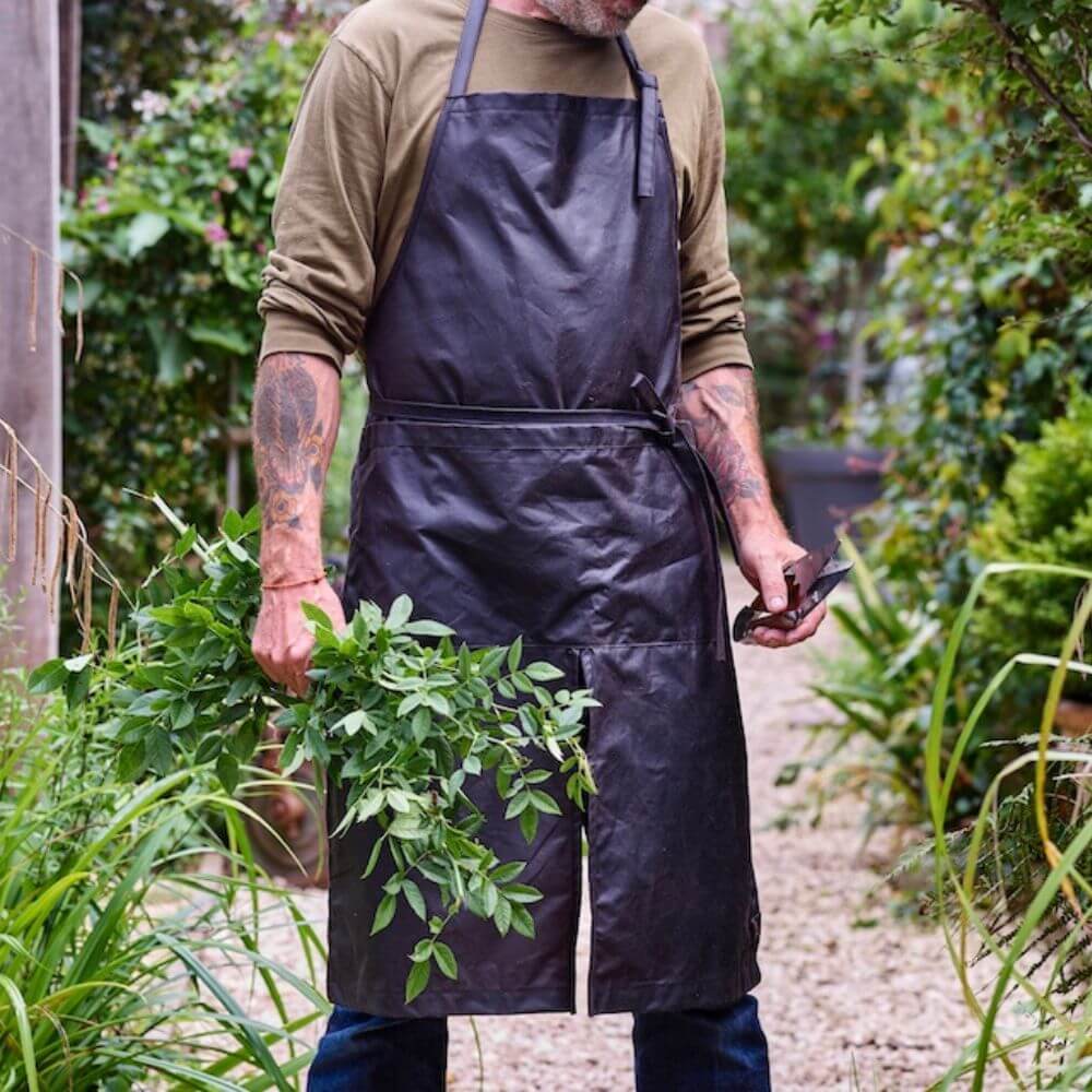 Waxed Cotton Split Full Bib Apron