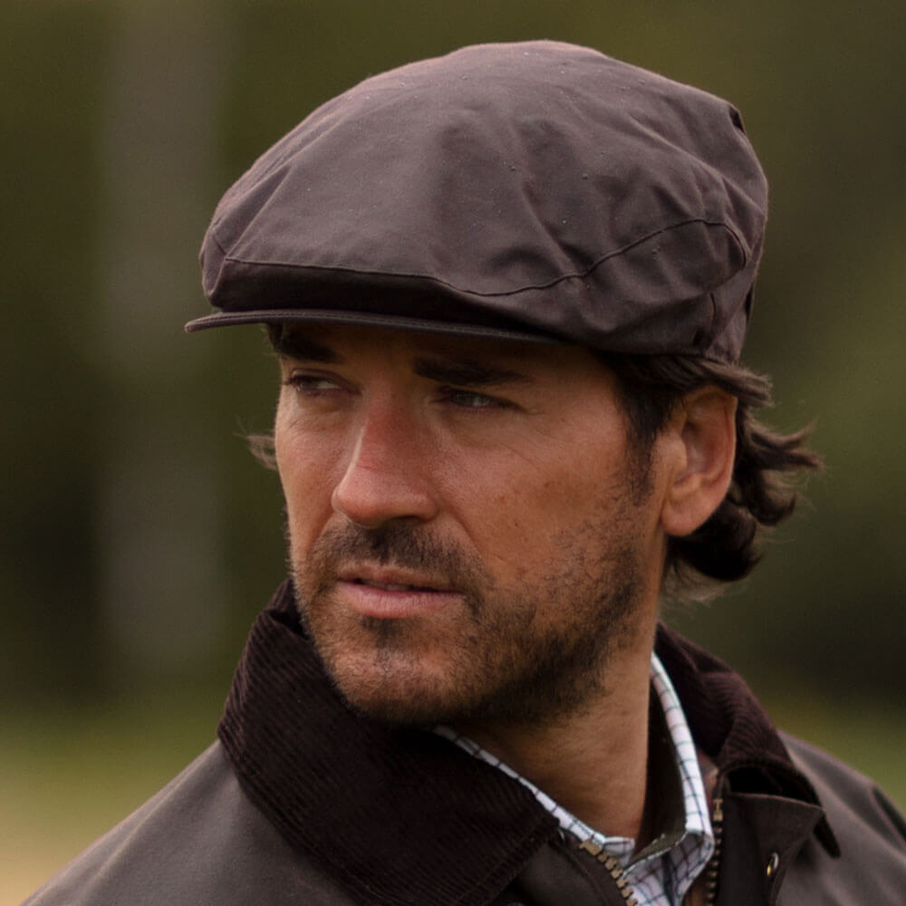 Unisex Wax Flat Cap