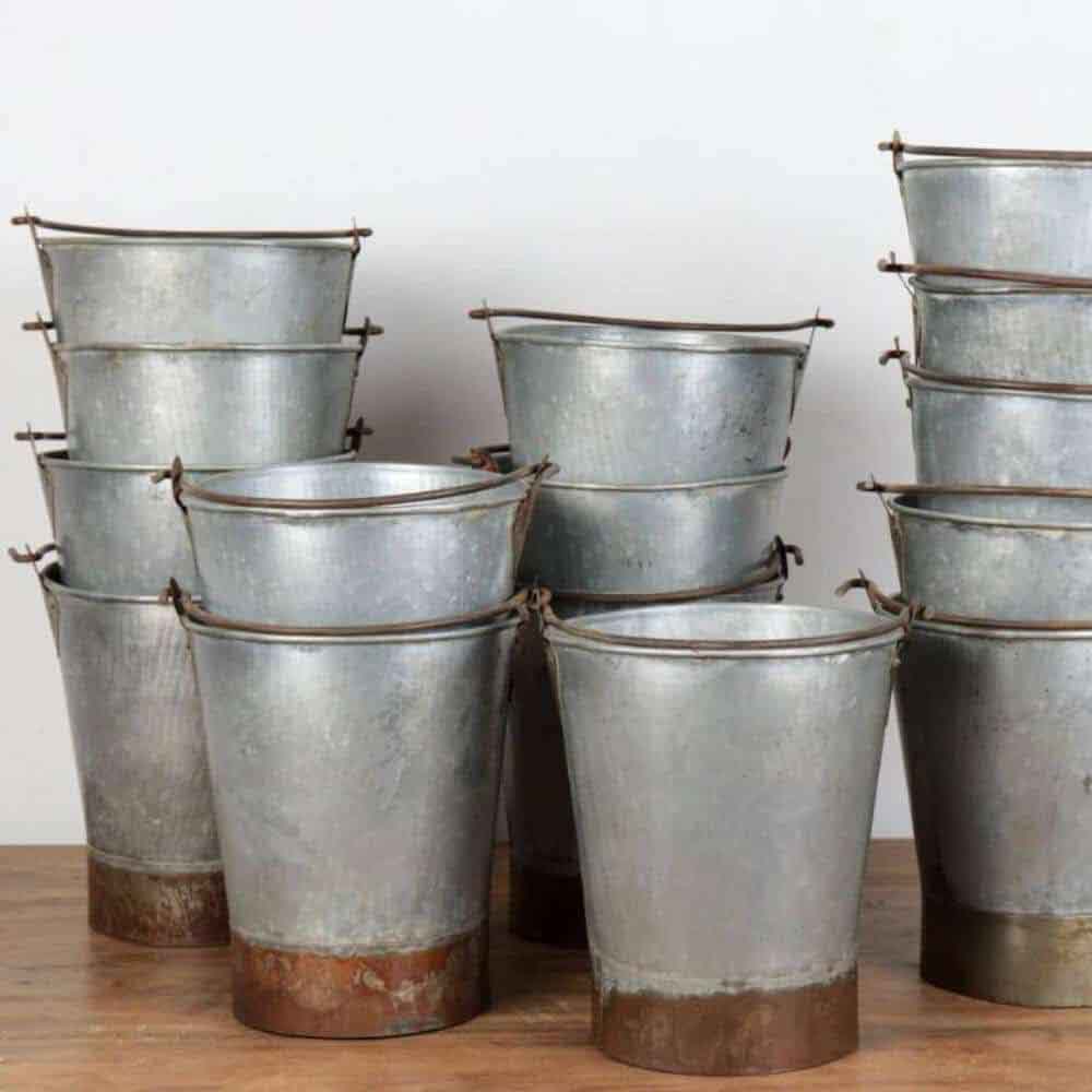 Small Vintage Metal Bucket