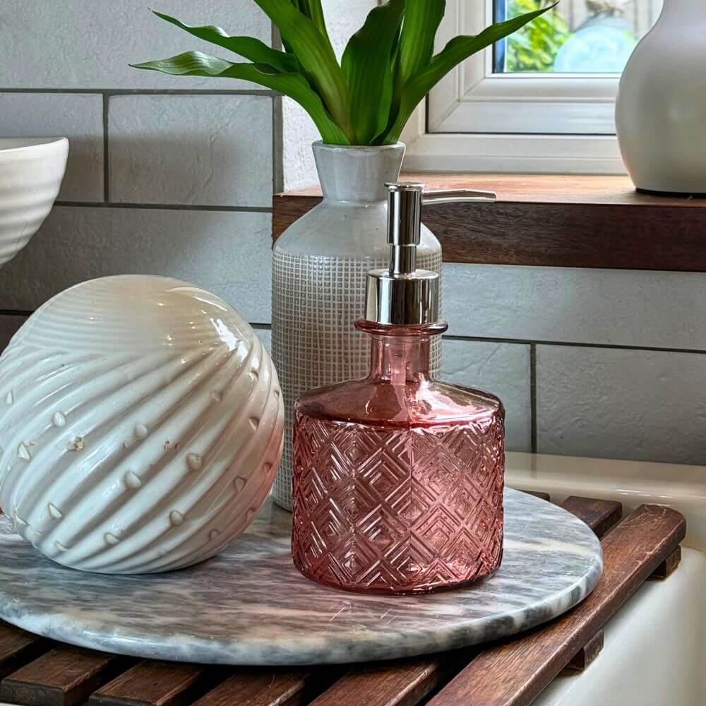 Short Recycled Glass Soap Dispenser