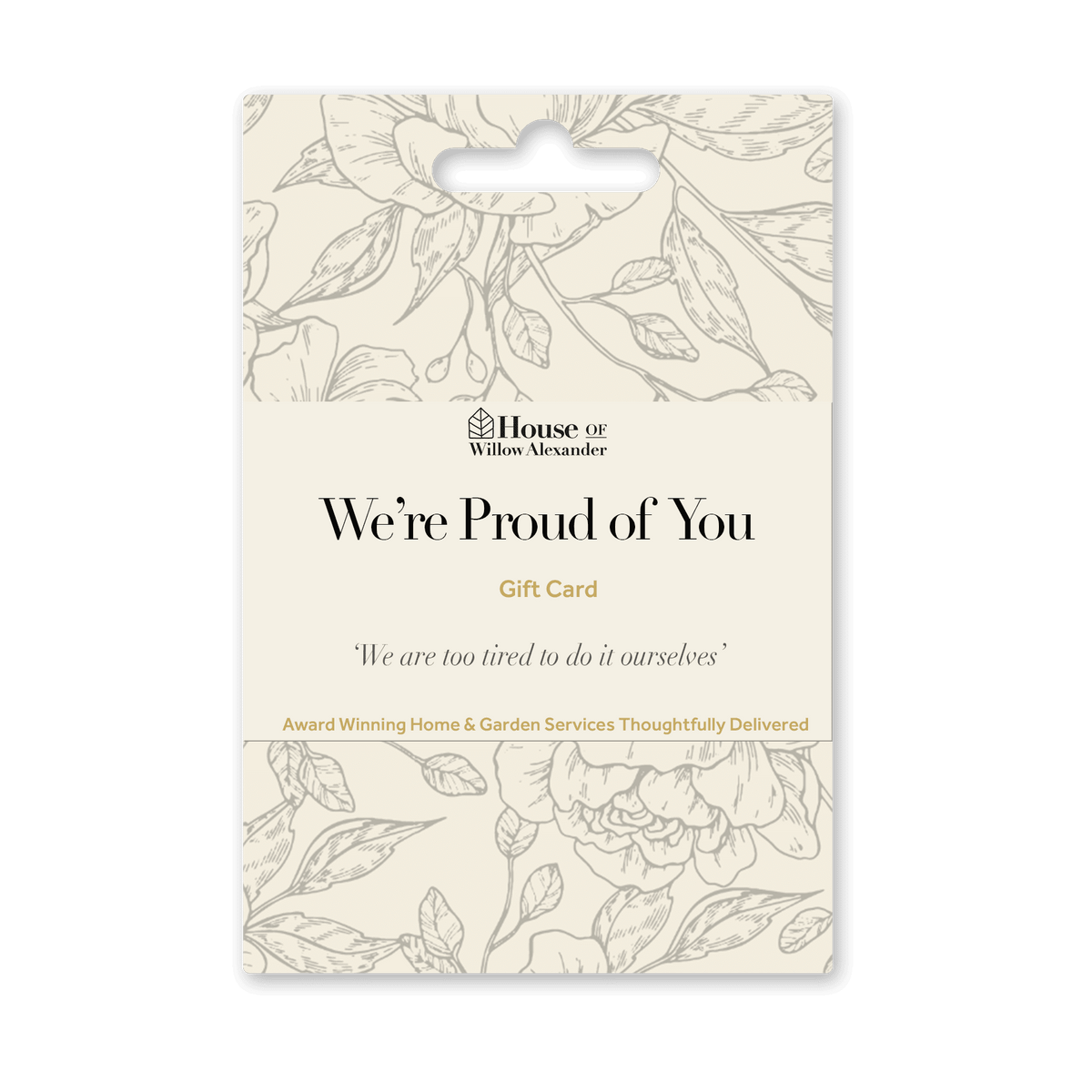 We're Proud Of You Gift Card