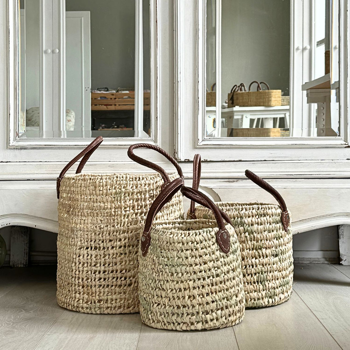 Wicker Straw Beach Bag