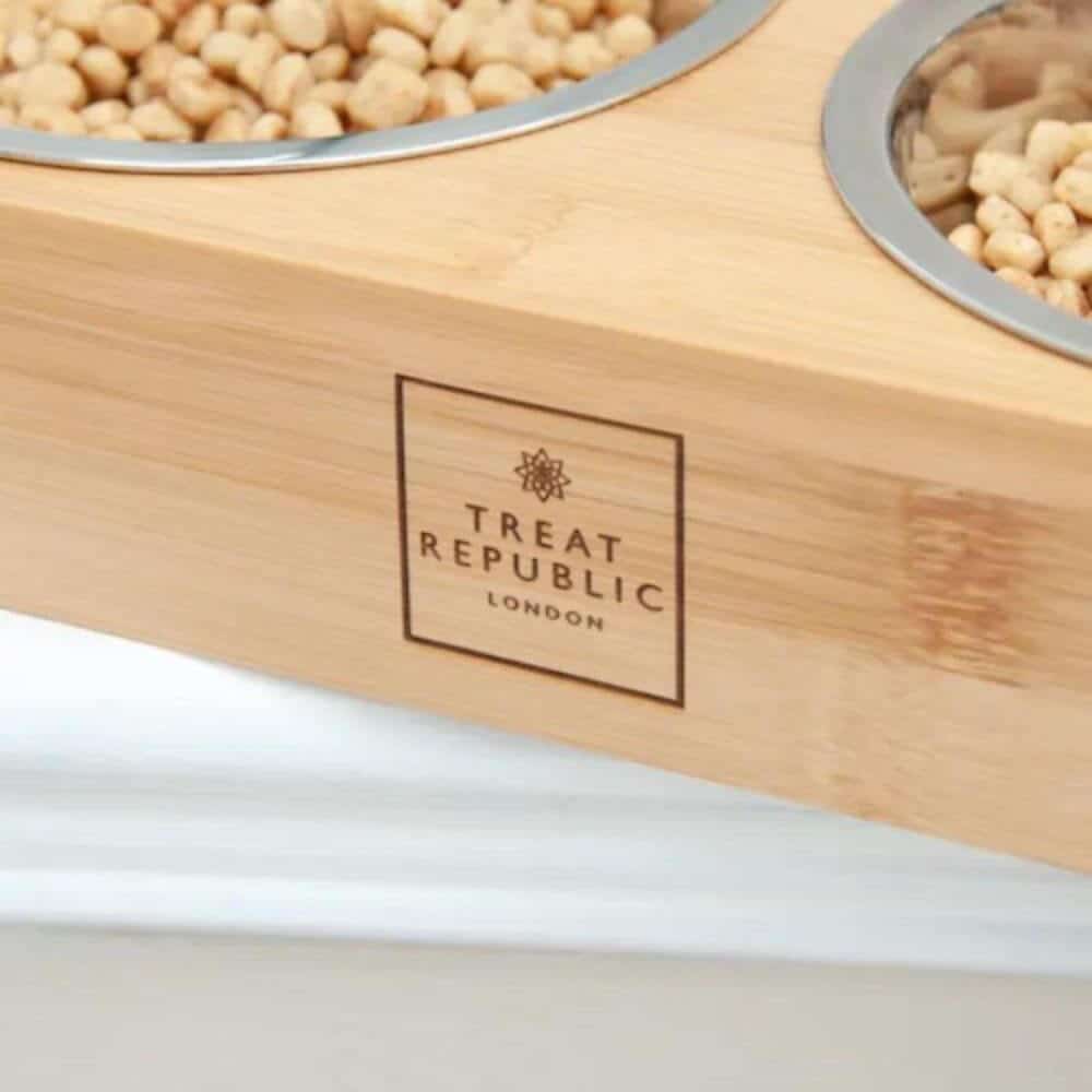 Bamboo Pet Bowl Set