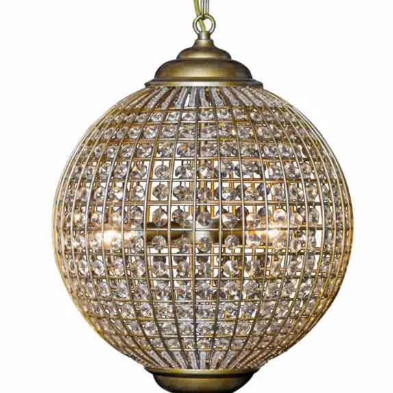 Gold Globe Chandelier - Large