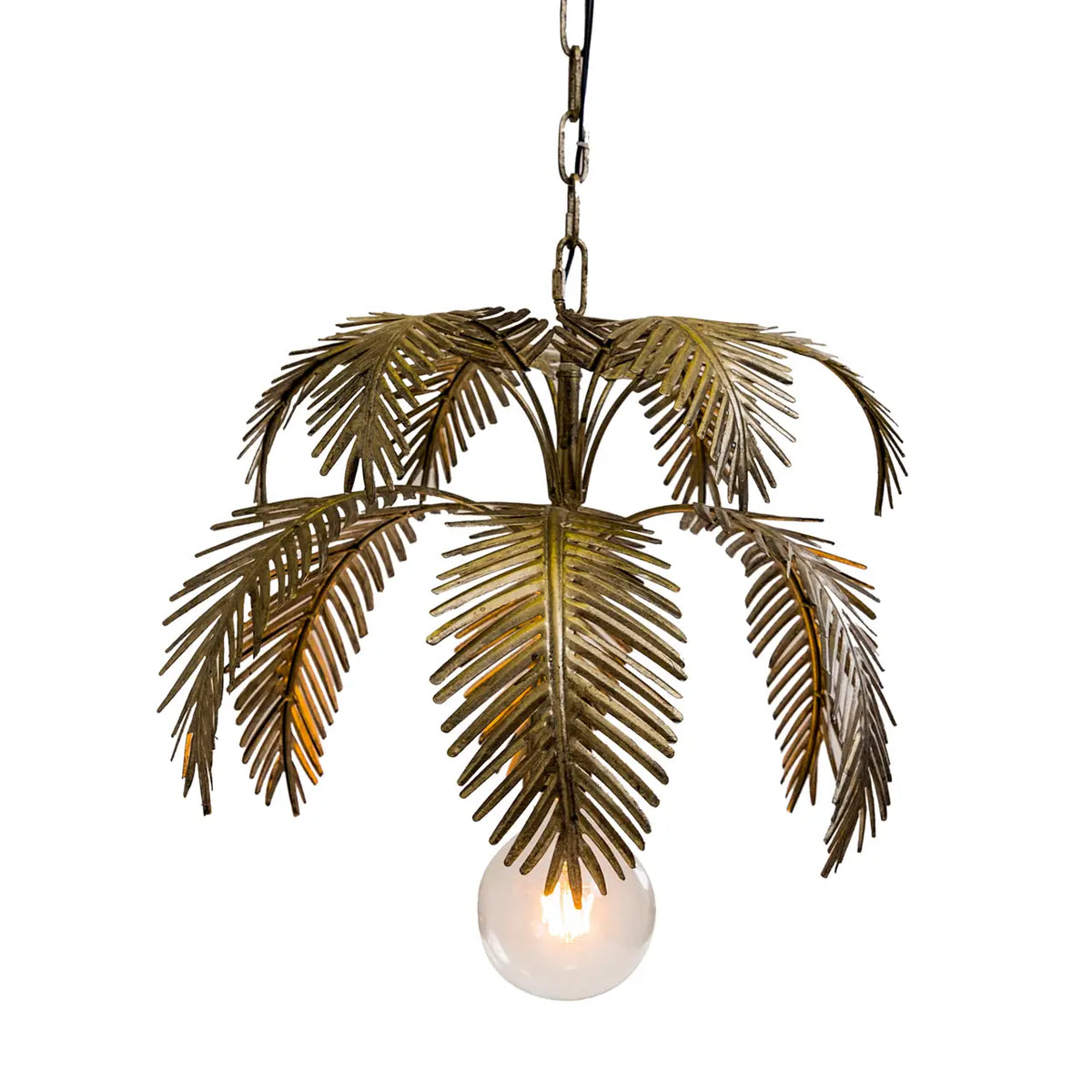 antiqued-gold-fern-leaf-chandelier-pendant
