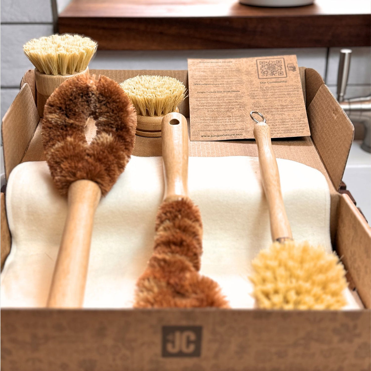 Bamboo Dish Brush Set