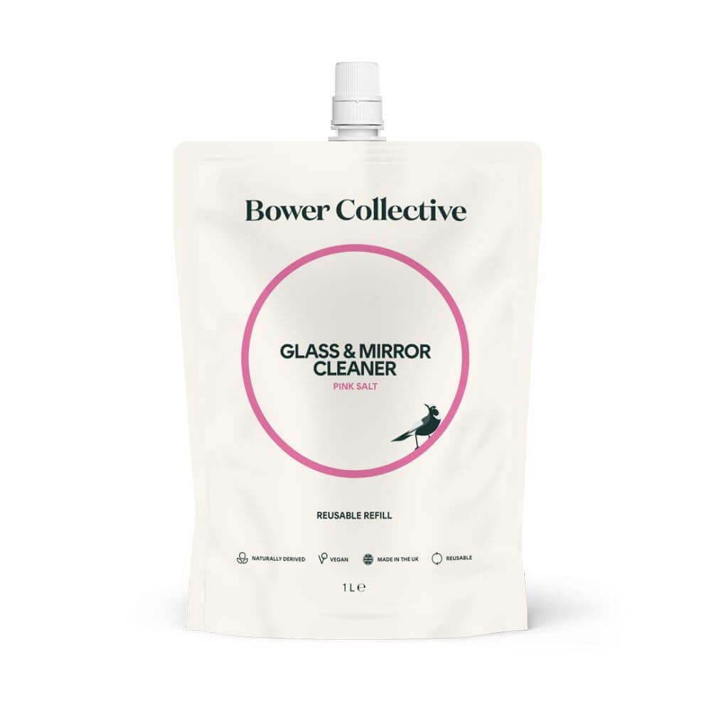 Bower Glass & Mirror Cleaner Refill – Pink Salt 1L
