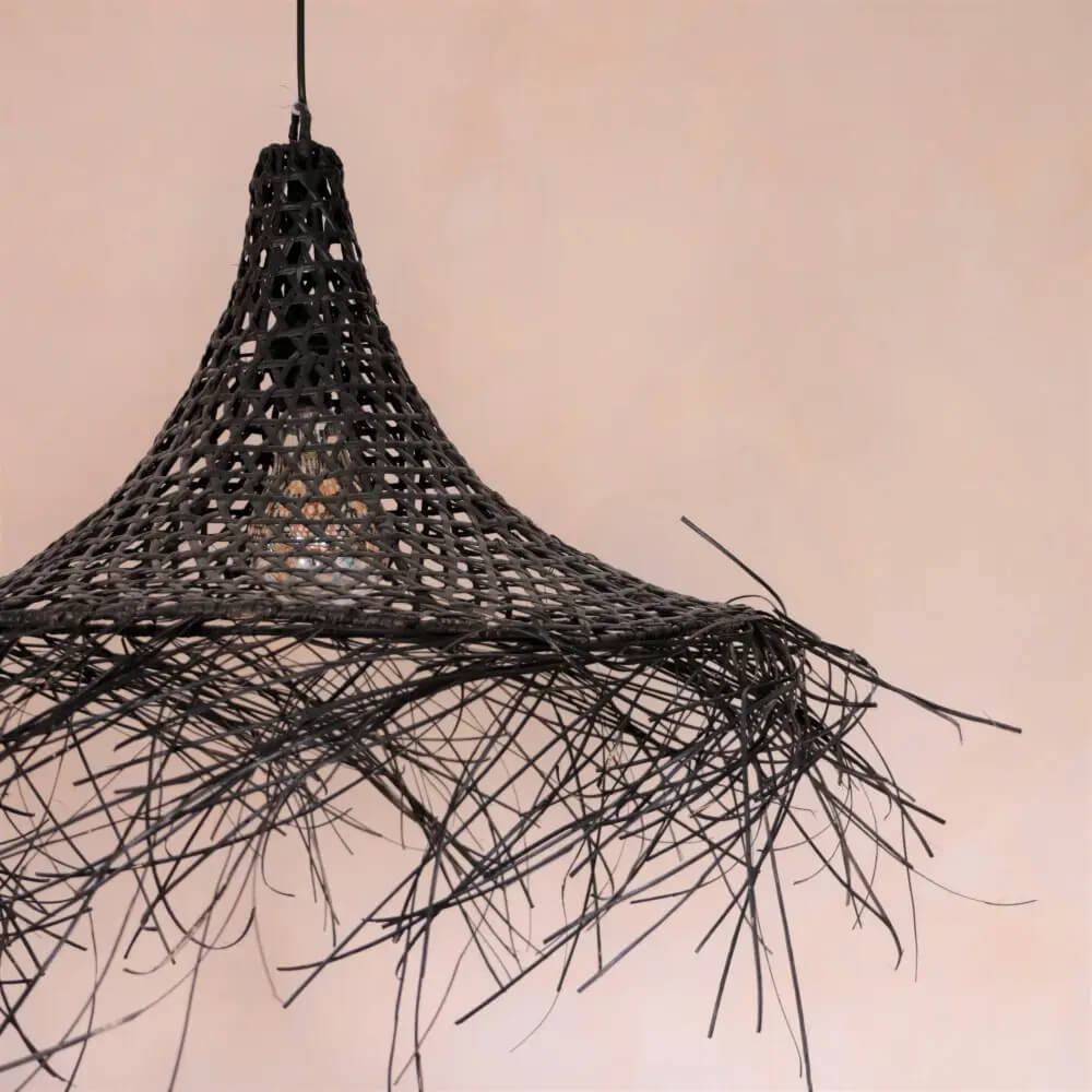 Yao Xl Black Rattan Lamp
