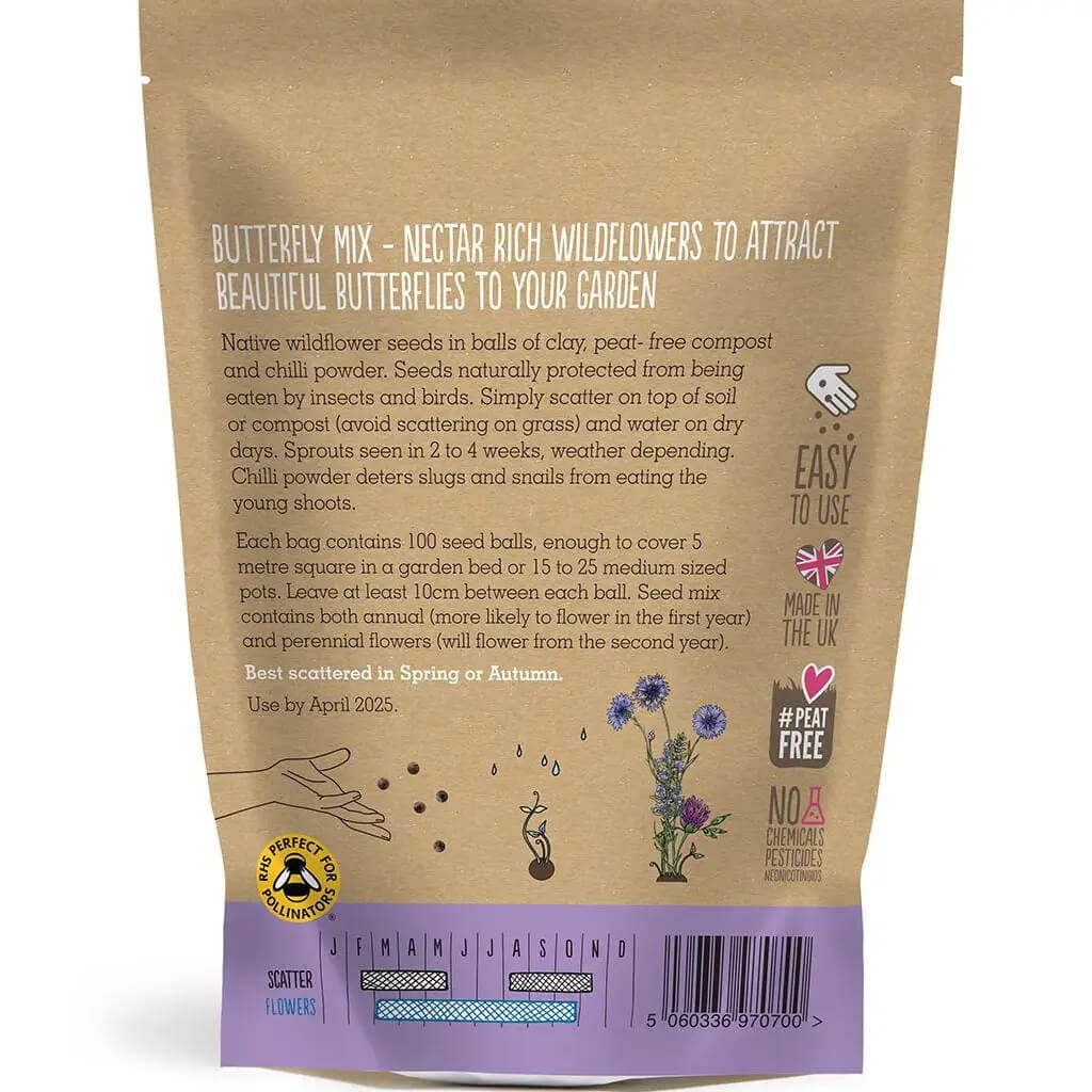 Seedball Wildflower Grab Bags - Butterfly Mix