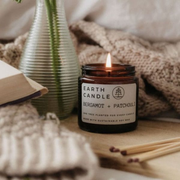 Bergamot + Patchouli Soy Wax Eco Candle