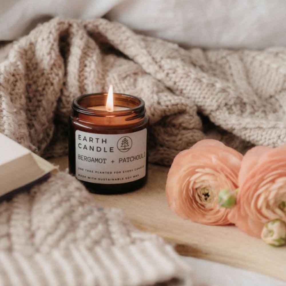 Bergamot + Patchouli Soy Wax Eco Candle