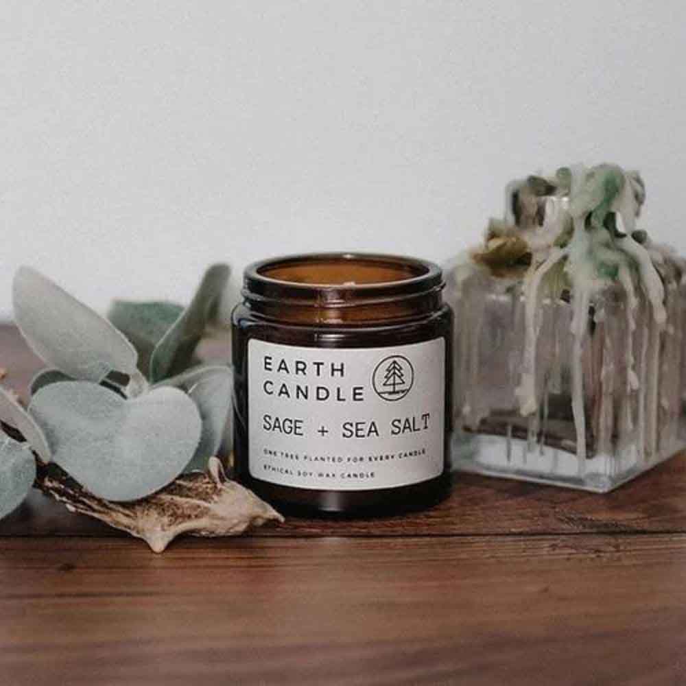 Sage + Sea Salt Soy Wax Eco Candle