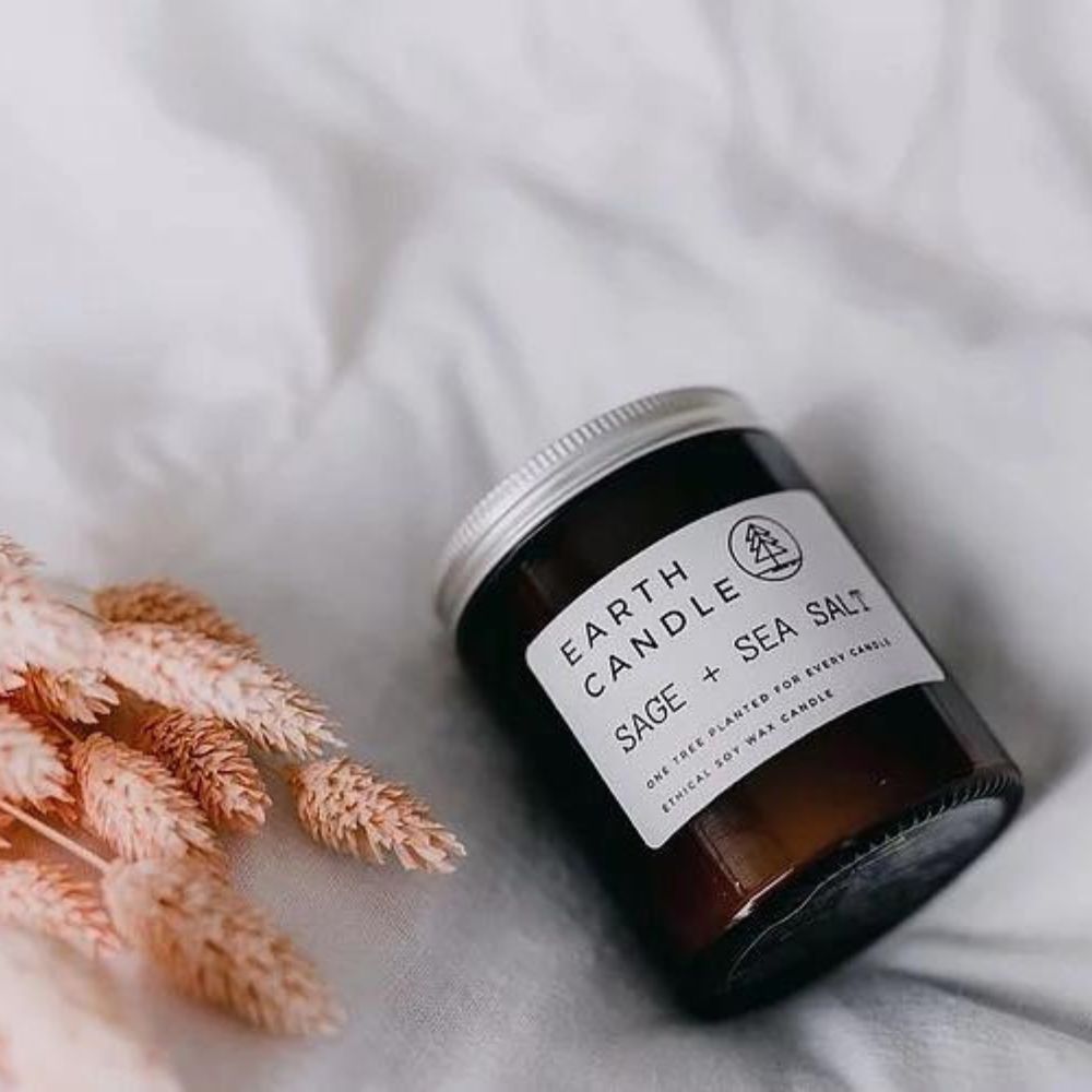 Sage + Sea Salt Soy Wax Eco Candle