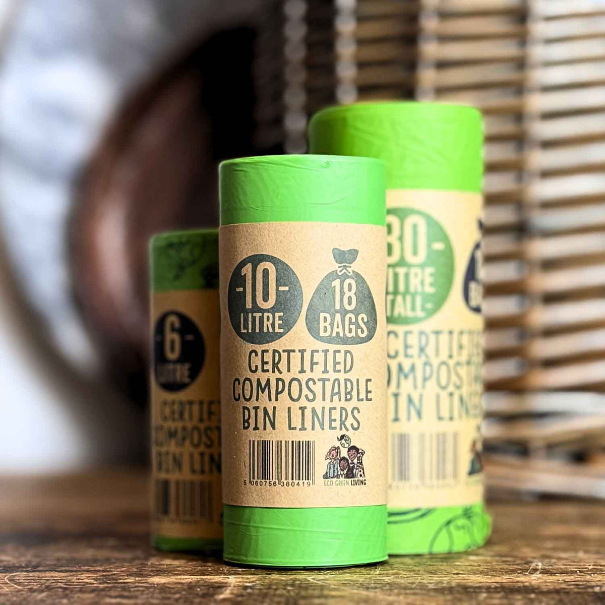 10L Compostable Waste Bags | 1 Roll of 18 Bags