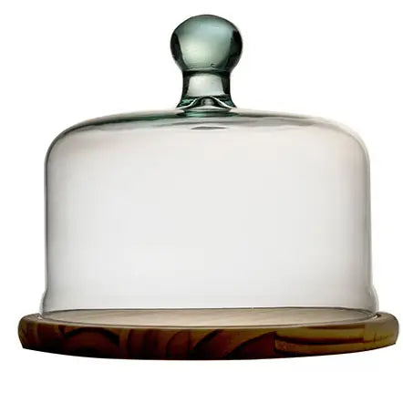 Glass Dome with Wooden Base