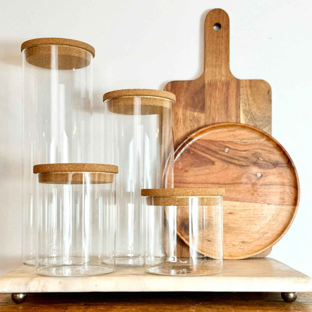 Glass Storage Jar With Cork Lid