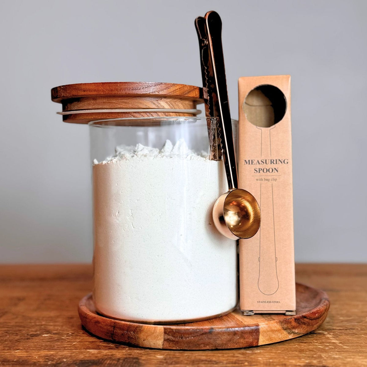 Gold Coffee Scoop With Clip