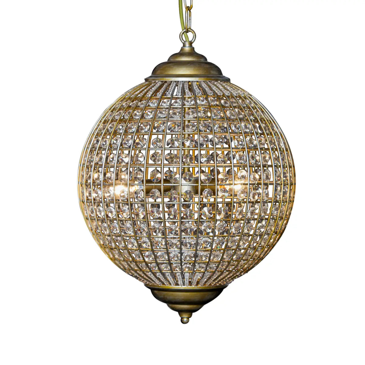 Gold Globe Chandelier - Small