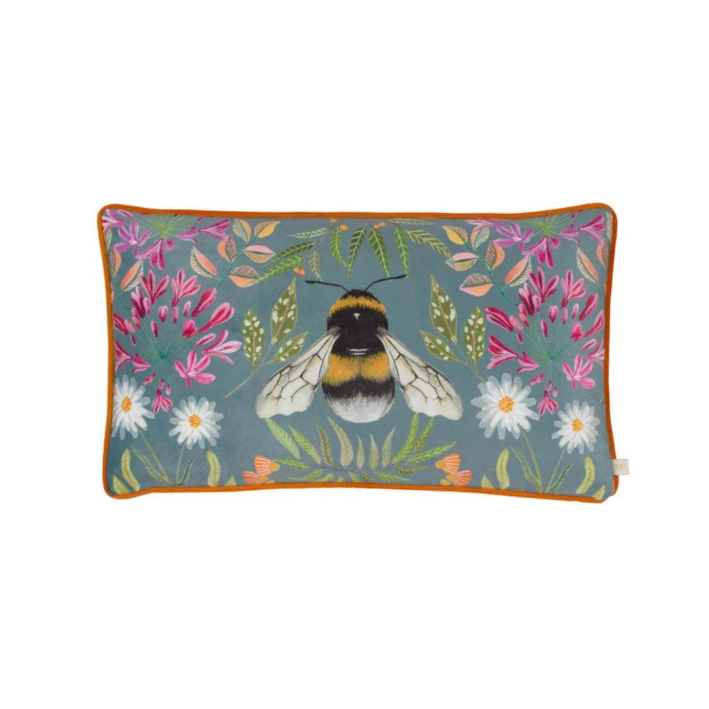 House of Bloom Zinnia Bee Rectangular Cushion Cover