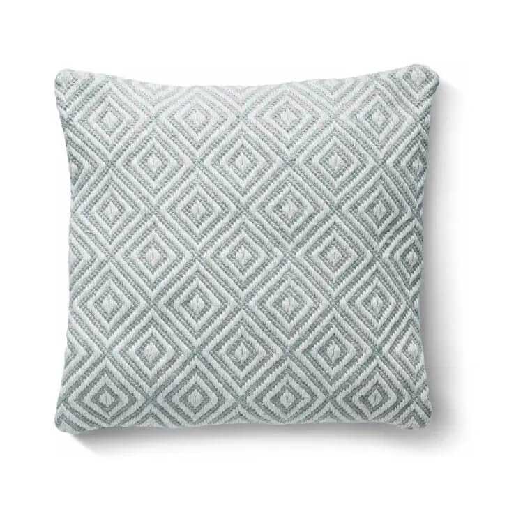 Hug Rug Woven Diamond Cushion - Sky Grey
