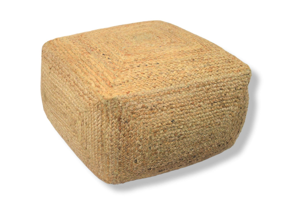 Jute Braided Pouffe - Large