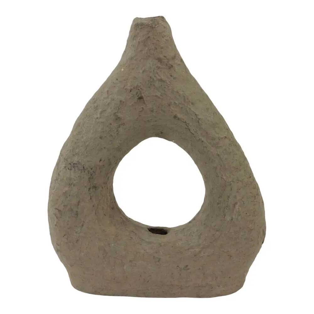 Paper Mache Vase Yukon Anthracite
