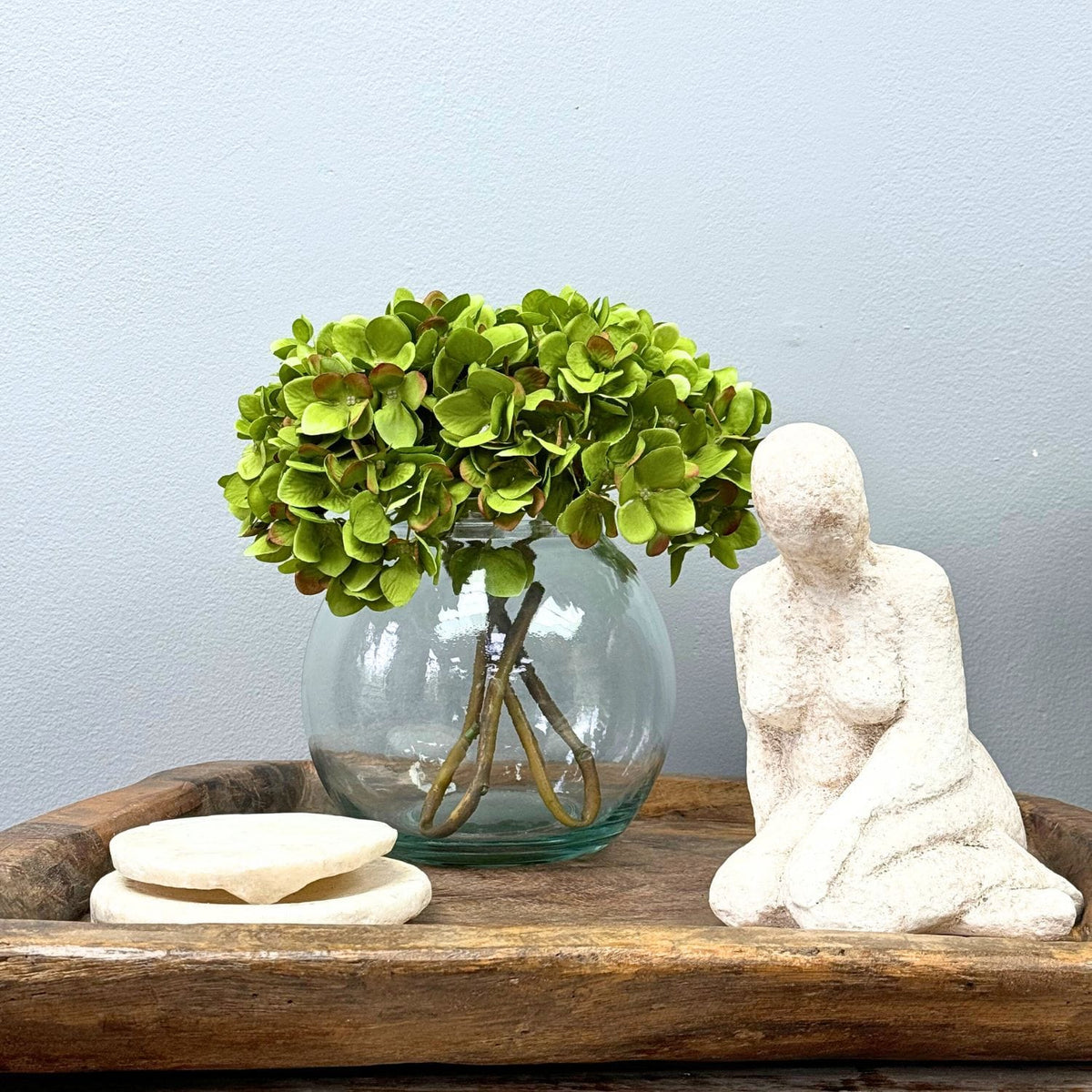 Clear Recycled Glass Fishbowl Vase