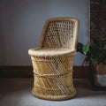 Square Back Cane and Jute Chair