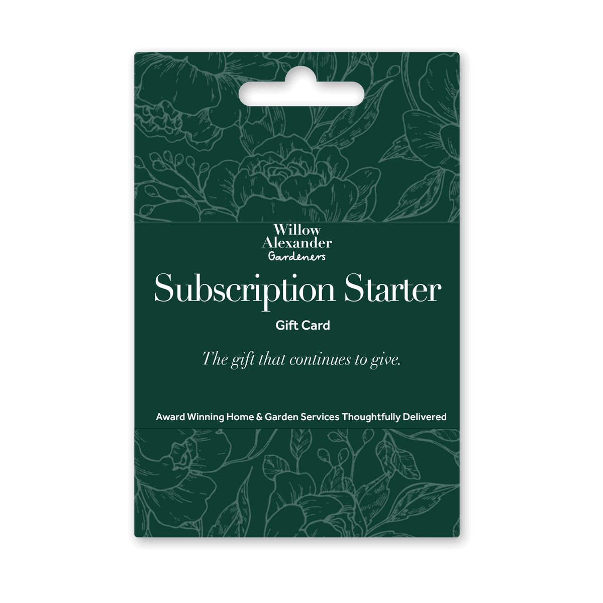 Subscription Starter Gift Card|Willow Alexander gardeners maintaining a lush, green lawn with a lawn mower||||