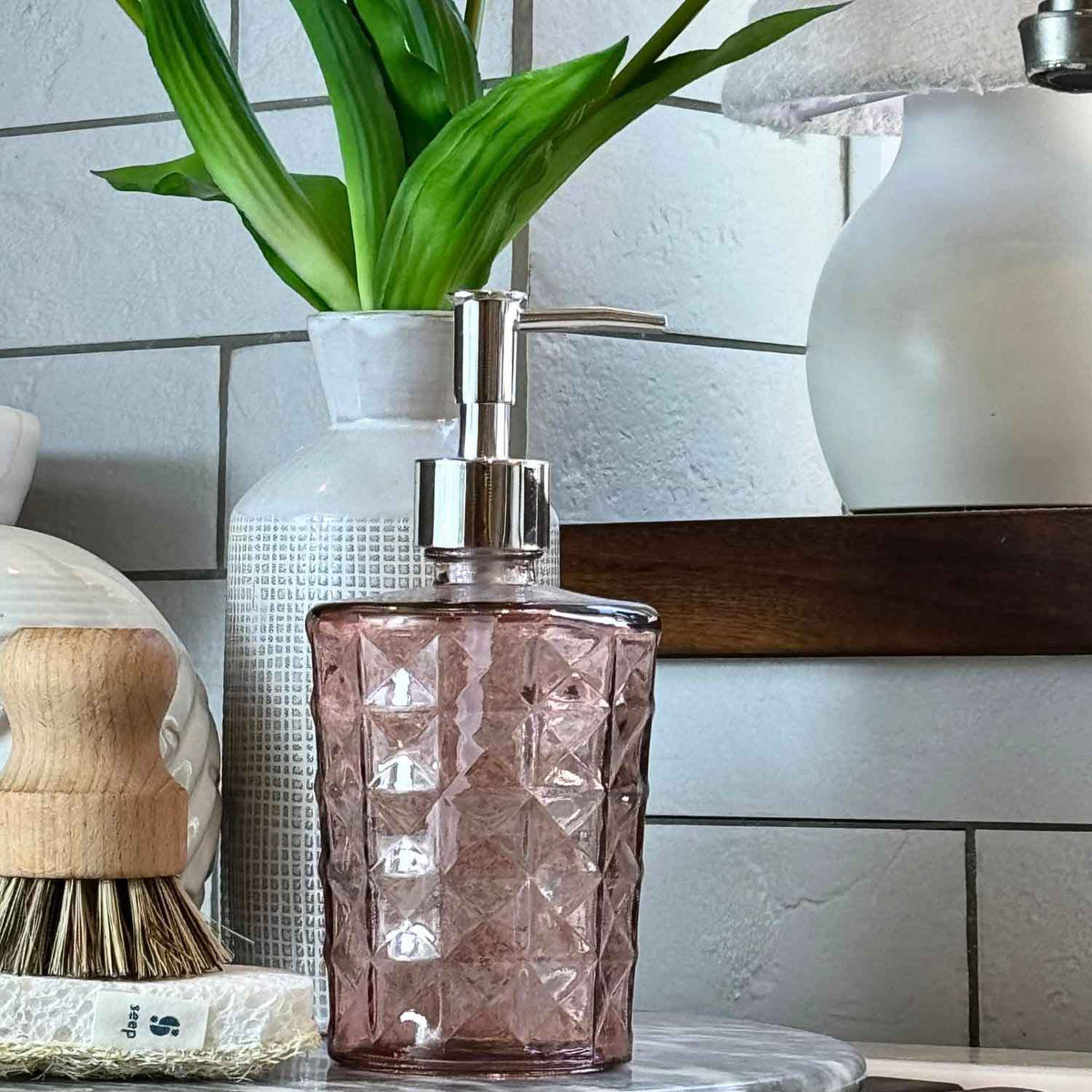 Tall Recycled Glass Soap Dispenser