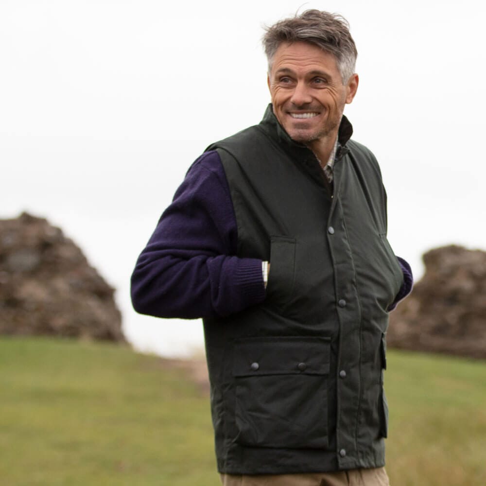 Unisex Wax Quilted Bodywarmer Gilet - Extra Extra Large