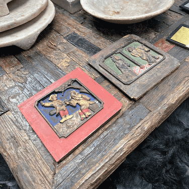 Vintage Chinese Wooden Plaque