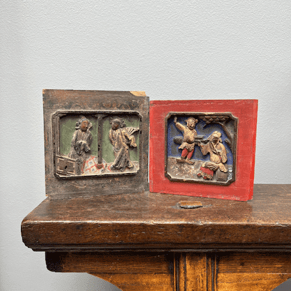 Vintage Chinese Wooden Plaque
